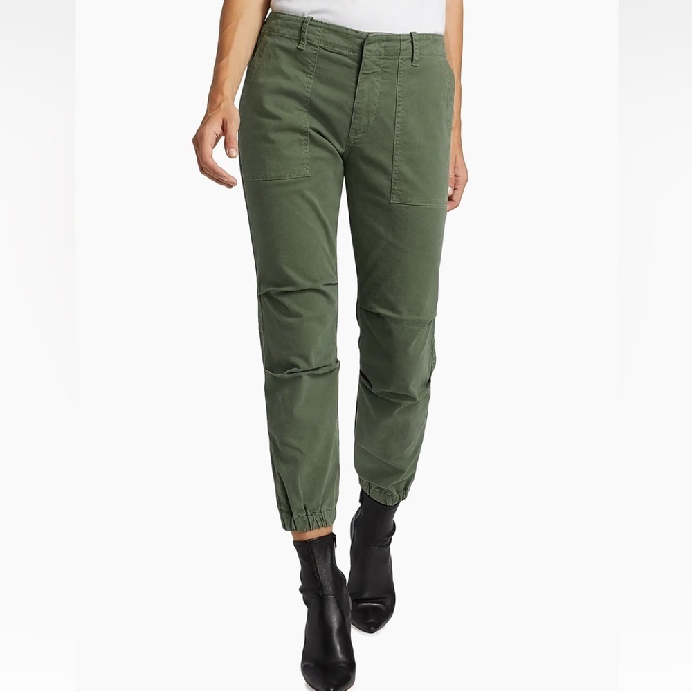 Nili Lotan Cropped Military Pants Camo Green Twill Utilitarian Casual Women’s 0